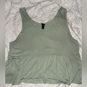 Wild Fable | Peplum Rib Knit Cropped Tank Top